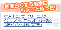 歯を白くする治療にちょっと待った！